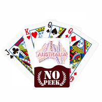 Australija okus Map Scenic Spots Ilustracija Peek Poker igračka karta Privatna igra