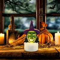 Jikolililili Halloween Dekoracija LED svijeća LAMPA vještica vještica mačka svjetiljka party courtyard