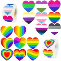 Gay Pride naljepnice Šarene naljepnice za brtvljenje u obliku srca Rainbow Love Pride samoljepljive naljepnice Rolne za odmor Proslave pokloni ili zabavne zalihe Dekor, podržavaju LGBT uzroke