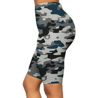 Hlače za ženskom čišćenju ispod 10 dolara, visoki struk Hip Stretch Print Fitness Sports Joga Shorts