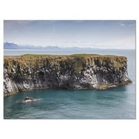 Ogromna stijena u obali Panorama Fotografski otisak na zamotanom platnu