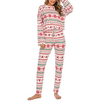 Žene pidžame setovi Božićne PJS pulover dugih rukava vrhovi vučne hlače za spavanje noćna odjeća Loungewear