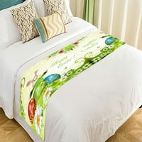 Uskršnji zeko cvijeće ukrašena jaja posteljina za posteljinu od posteljinu šal ukras za krevet