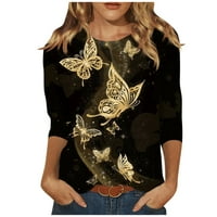 Huachen ruhove majice za žene Ljeto Slatke grafičke grafike za grafike Cluse Casual plus veličina osnovnih vrhova pulover