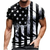 Muška dana za neovisnost T-majice Modne američke zastave Grafičke tiskane košulje Ljetni posadni vrat