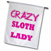 Crazy Sloth Lady Garden Flag FL-175289-2
