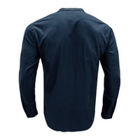 Muške polovne majice s dugim rukavima Slim-Fit Lan Golf polo majice Osnovna kauzalna modna haljina poslovni vrhovi tee