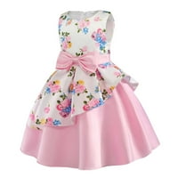 Djevojkova haljina Nepravilna hemline Fashion Slatka suknja princeza Štampana dječja haljina od ispisane