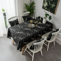 Goory Contemporary Black mramorni stolnjak 54 102 za rectanglar stolove Blagovaonica, pamučna tkanina