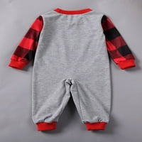 Canrulo Božićna porodica Pajamas Podudarni setovi Classic Plaid Xmas Jeleer Sleeper za muškarce Žene Djeca Beba