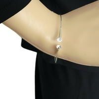 Osjetljive kristalne oštre žice na narukvicu na narukvicu srebrne tone za odrasle žene ženske poklon kutije