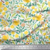Soimoi smeđa pamučna ducka tkanina umjetnički list i cvjetni otisak tkanine širom