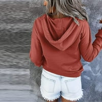 JMntiy ženska kapuljača sa dugim rukavima dugih rukava, pulover za bluzu pulover