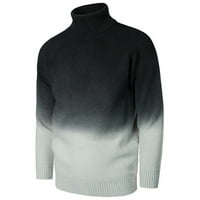 Slaba ušteda za tagold muške zimske vrhove, muški pulover džemper gradijent boja u boji podudaranje