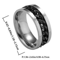 Jednostavan prsten osjetljiv prsten za prste od nehrđajućeg čelika Nakit Creative Ring modni prsten za muškarce