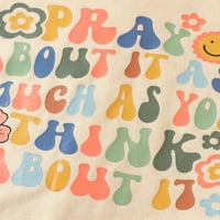 Franhais Kids Toddler Summer Christian majice, kratki rukav Okrugli vrat Print Tops za dječake