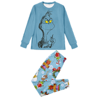 Porodica koja se podudara sa božićnim pidžamama Spavaće odjeće Cartoon Monster Print Veličine za odrasle-Dječje