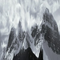 Planina Panoramic zimi, provincijski park za prskanje, Alberta Kanada. Print plakata