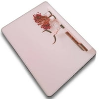 Kaishek Hard Case Kompatibilan je samo MacBook PRO S bez dodira + crni poklopac tastature - A1398, ružičasta