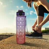 VNUB Clearence Motivacijska boca sa vremenskim markerom 32oz stiskanje otvaranja izbacivanja BPA bez procurine širokog ušća i brzom vodom za sportu na otvorenom