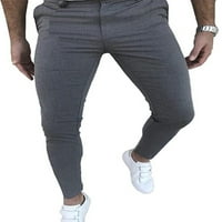 Beiwei Muške pantalone Haljine Kopirane mršave Chino pantalone Muške plaćene putne dno sa džepovima