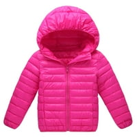 Mala mališana dječaka Lightweight puffer jakna s kapuljačom