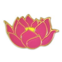 Pinmart's Pink Lotus cvjetni emajl rever pin nakit