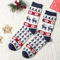 vbnergoie 1pair dječji božićni vintage kašmir čarape Udobne čarape Snap na velikim čarapama za žene