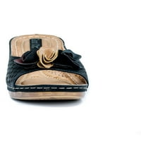 Dobar izbor Ženski Juliet Faux-Koštane sandale Crne 8. Medium