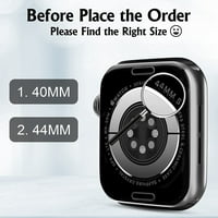 Case satova Kompatibilan je za Apple Watch Series Se serije SE za žene za žene s kaljenim zaštitnikom zaslona stakla