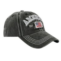Fdelink muške i ženske bejzbol kape sa američkom zastavom pere i istrošene rupe podesive sportske šešire,