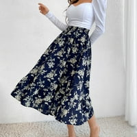 Ljetne haljine za žensko čišćenje Ženska povremena moderna srednja duljina šiva za šivanje Slim A-line suknje