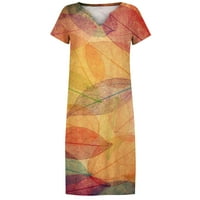 Haljine za odmor na plaži Bigsell Ženske haljine s kratkim rukavima modna cvjetna tiskana struka Sundress