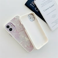 Za iPhone Pro Case Case Purple Leaf Mekani zaštitni poklopac s cvjetnim telefonima za djevojke Žene