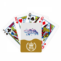 Plava ljubičasta crtana riba okeana za životinje Royal Flush Poker igračka karta