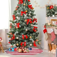 Američka zastava Xmas Božićna stablo suknje za prostirku za odmor za zabavu Zatvoreni na otvorenom