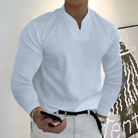 Advoicd Muškarci vrhovi dressy majice za muškarce Muške lagane pamučne teže bijele 3xl