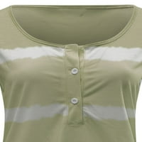 Sanviglor dame vrhovi gumba Dizajn majica kratki rukav Tee moda pulover plaža majica svijetlo zelena m