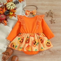 Baozhu puckin kombinezon + kosa set za djecu za bebe Djevojke Halloween odjeća Toddler Modni bodysuit