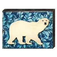 DIZAMIKOKRACIJA 98225- Polarni medvjed Vintage Art na brodu Zidni dekor, UV zaštitni kaput
