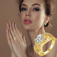 Wiueurtly prstenovi za tinejdžerske modne mame Mikro-set u obliku srca u obliku srca Dijamantni prsten ljubavni prsten
