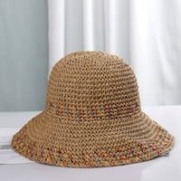 Cocopeantnts Ljeto slamna šešir za žene široka podložna disketa Panama Sun Hats ženska dama suncobran za sunčanje na otvorenom UV zaštita sklopiva plaža sunčeva kapa