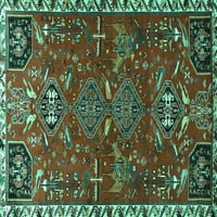 Ahgly Company Zatvoreni pravokutnik perzijski tirkizni plavi tradicionalni prostirke, 2 '4 '