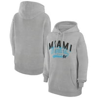 Ženska G-III 4her by Carl banke Heather Grey Miami Marlins Filigranski tim Pulover Hoodie