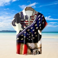 B91XZ muške košulje kratkih rukava Muška modna kratka vrhunska rukava bluza za plažu Spring Ležerne