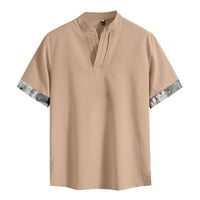 Muška majica modna proljetna ljetna casual kratkih rukava za sastavljanje kožnih kožnih majica za muškarce