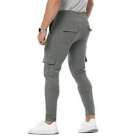 Zuwimk pantalone za muškarce opušteno fit, muške ravne stane radne radne nose casual pantalone B, XL