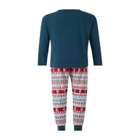 Frobukio podudaranje porodice božićne pidžame, pisma dugih rukava ispis majica stablo za ispis hlače za spavanje noćne odjeće PJS mornarički tata-s