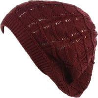 Ženski pleteni beanie beret hat lagani modni pribor Crochet Clouts