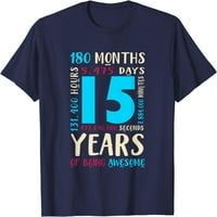 15. rođendanska majica za dječji poklon za djevojčicu starih dječaka
